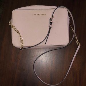 Baby pink cross body MK purse